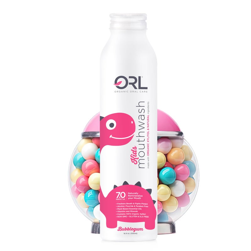 ORL Kids Natural Organic Mouthwash Uniquely Formulated to Clean Your Mouth Whiten Your Teeth Strengthen Tooth Enamel Fluoride and Alcohol Free